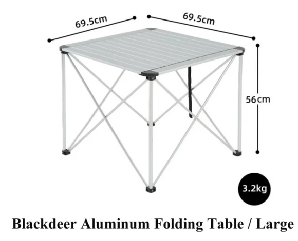 Blackdeer - square aluminum alloy folding table (L size)