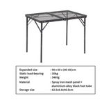 iron mesh folding table table - size large