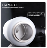firemaple - Orca Stainless steel insulated bottle 1L **Only Flask - فقط المطارة**