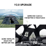 BLACKDOGTwo doors and four windows tent 2.0