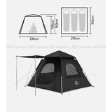 Ango popup tent 3 man (with hall pole) - Black