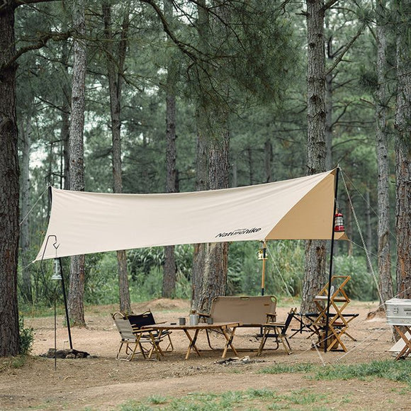 HEXAGONAL LARGE COTTON CANOPY (With CANOPY POLE) - STRECH Cotton