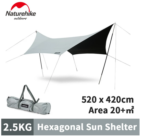 (Shark) Hexagonal Sun Shelter (( WITH POLE ))