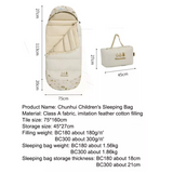 Feeder cotton sleeping bag for kids