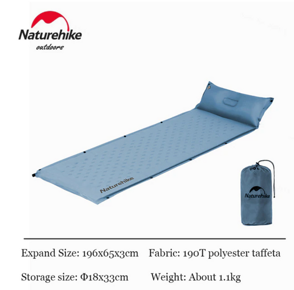 D01- single spliced sleeping mat with pillow