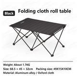 Folding cloth roll table