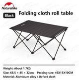 Folding cloth roll table