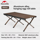 Aluminum alloy hanging egg roll table **Wood Grain Color**