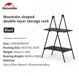 Mountain-shaped double storage rack