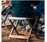 Outdoor folding wood stool