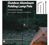 Outdoor folding aluminum lamp pole