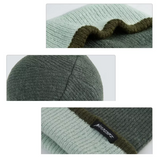 Double layer wool knitted hat