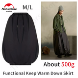 Functional warm goose down skirt