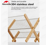 Stainless steel folding drain rack