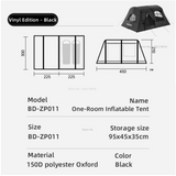 BLACKDOG one bedrooms & One Living Room inflatable tent