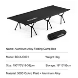 BLACKDOG Aluminum Alloy Folding Camp Bed
