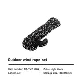 BLACKDOG wind rope set **4m 8pcs**